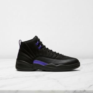 Buty męskie Air Jordan 12 Retro Field Purple, wygodne sneakersy na co dzień, czarno fioletowe CT8013-005