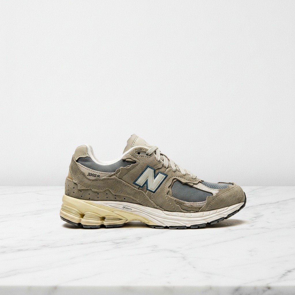 Sneakersy New Balance 2002R Protection Pack Mirage Grey, szare buty unisex na co dzień, zamsz i siatka, amortyzująca podeszwa M2002RDD