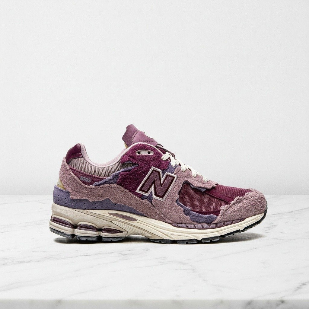 Na codzień sneakersy New Balance 2002R Protection Pack Violet, unisex, fioletowo-różowe, zamsz i siatka, wygodna amortyzacja pięty M2002RDH