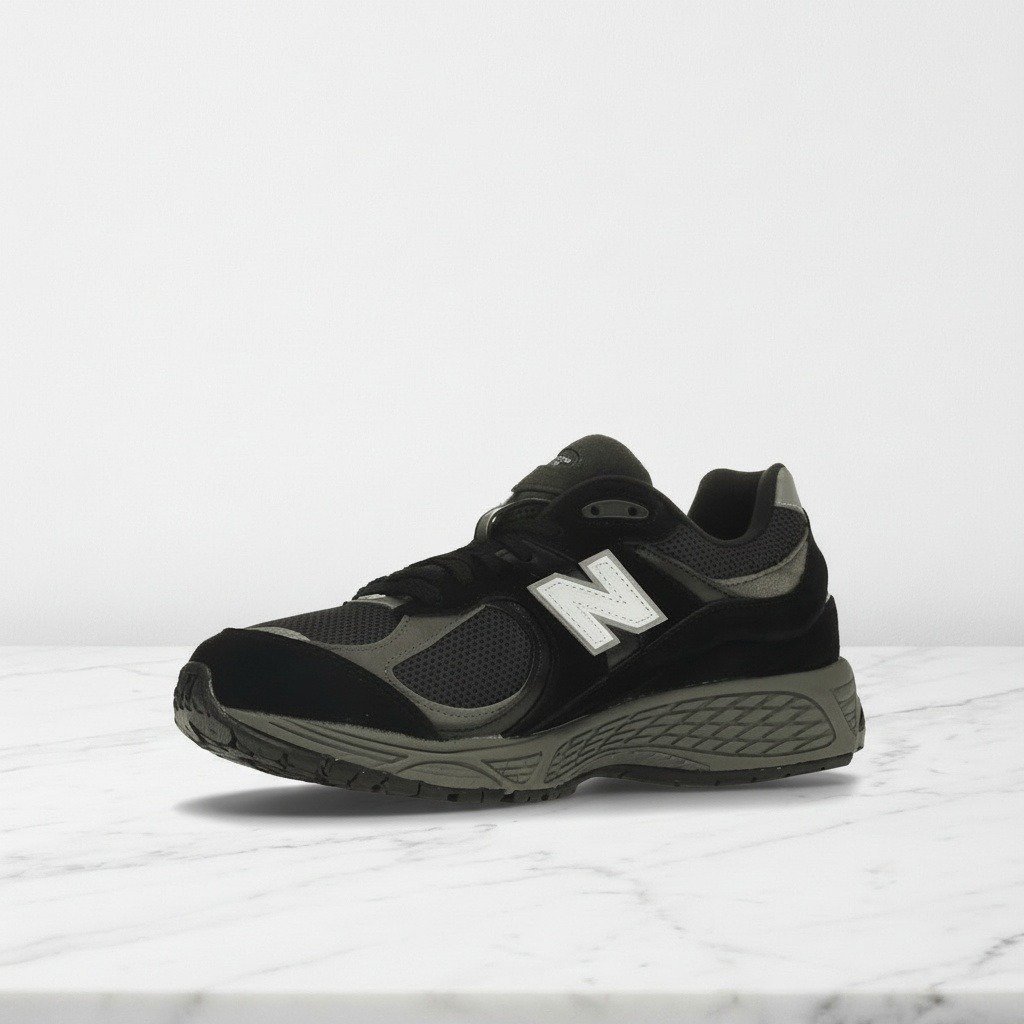 Buty na co dzień New Balance 2002R, wygodne sneakersy unisex, czarno szare, zamsz i siatka, M2002RR1