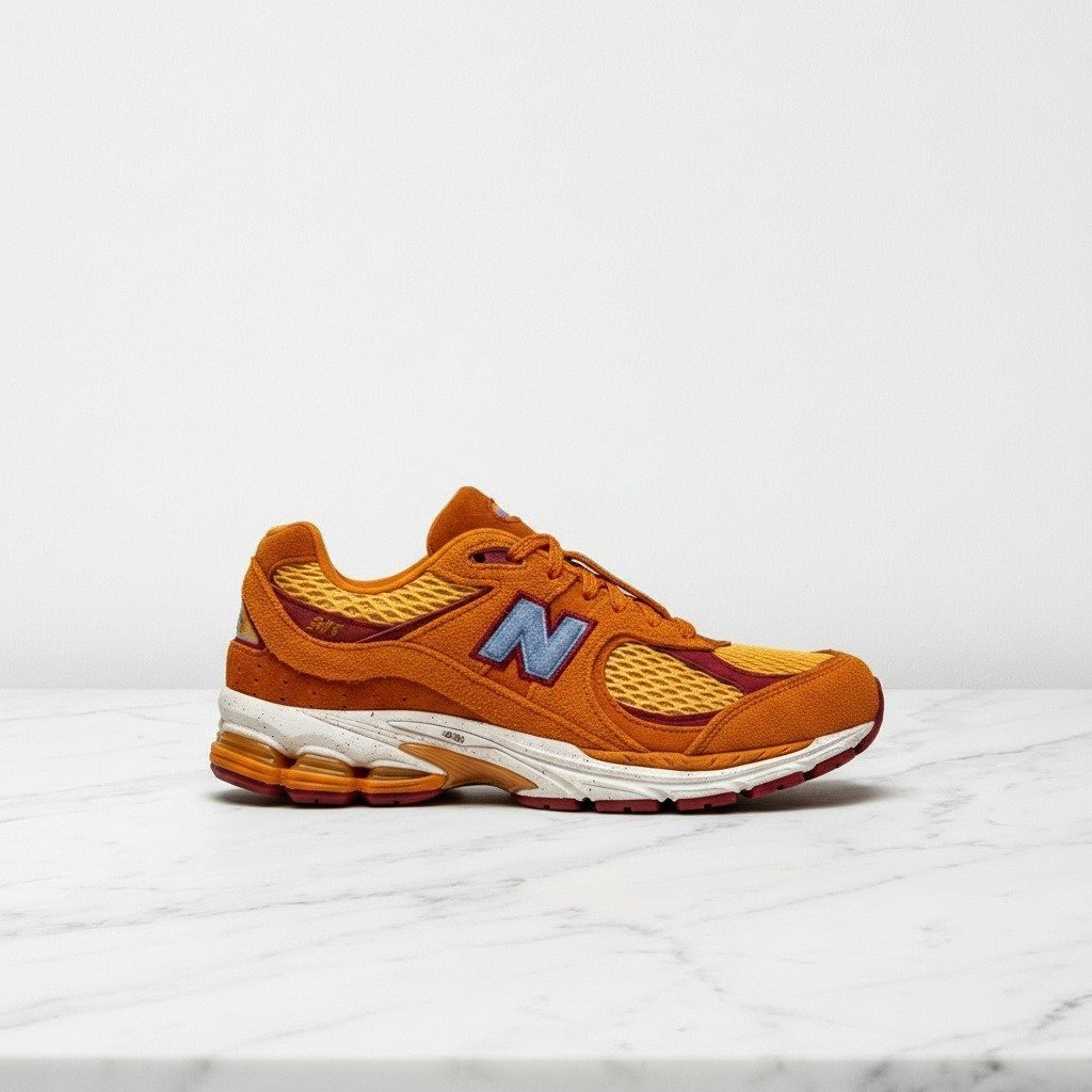 Buty New Balance 2002R Salehe Bembury Peace be the Journey na co dzień, wygodne sneakersy unisex, pomarańczowo-żółte ML2002R1