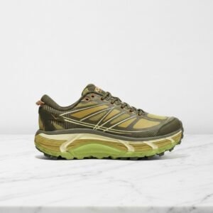 Buty Hoka Mafate Speed 2 na co dzień, unisex, khaki oliwkowy, wygodne, wyściełany kołnierz, pętla przy pięcie, 1126851-DOGL