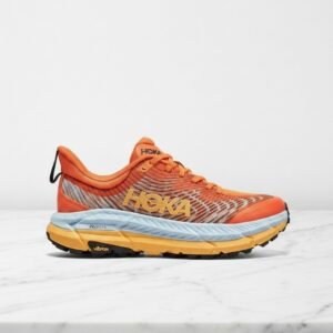 Buty trailowe Hoka Mafate Speed 4, pomarańczowo-błękitne, wygodne na co dzień, unisex 1129930-PBSSN