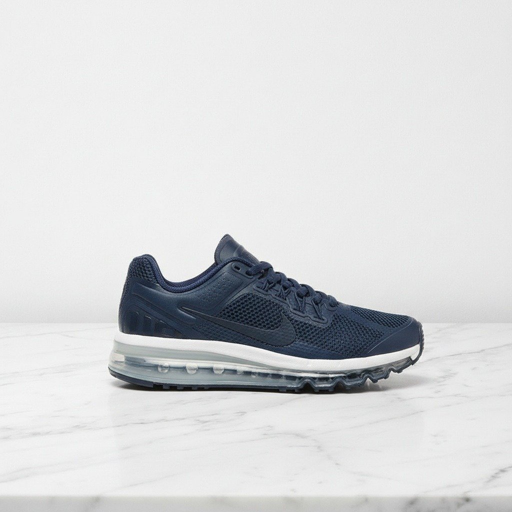 Nike Air Max 2013 na co dzień, wygodne sneakersy unisex w kolorze granatowo białym, siatka i syntetyk, Max Air FZ4140-419