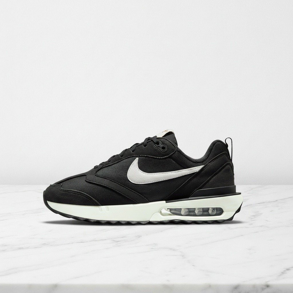 Buty sportowe Nike Air Max Dawn na co dzień, unisex, czarno-białe, wygodna amortyzacja Air, DC4068-001