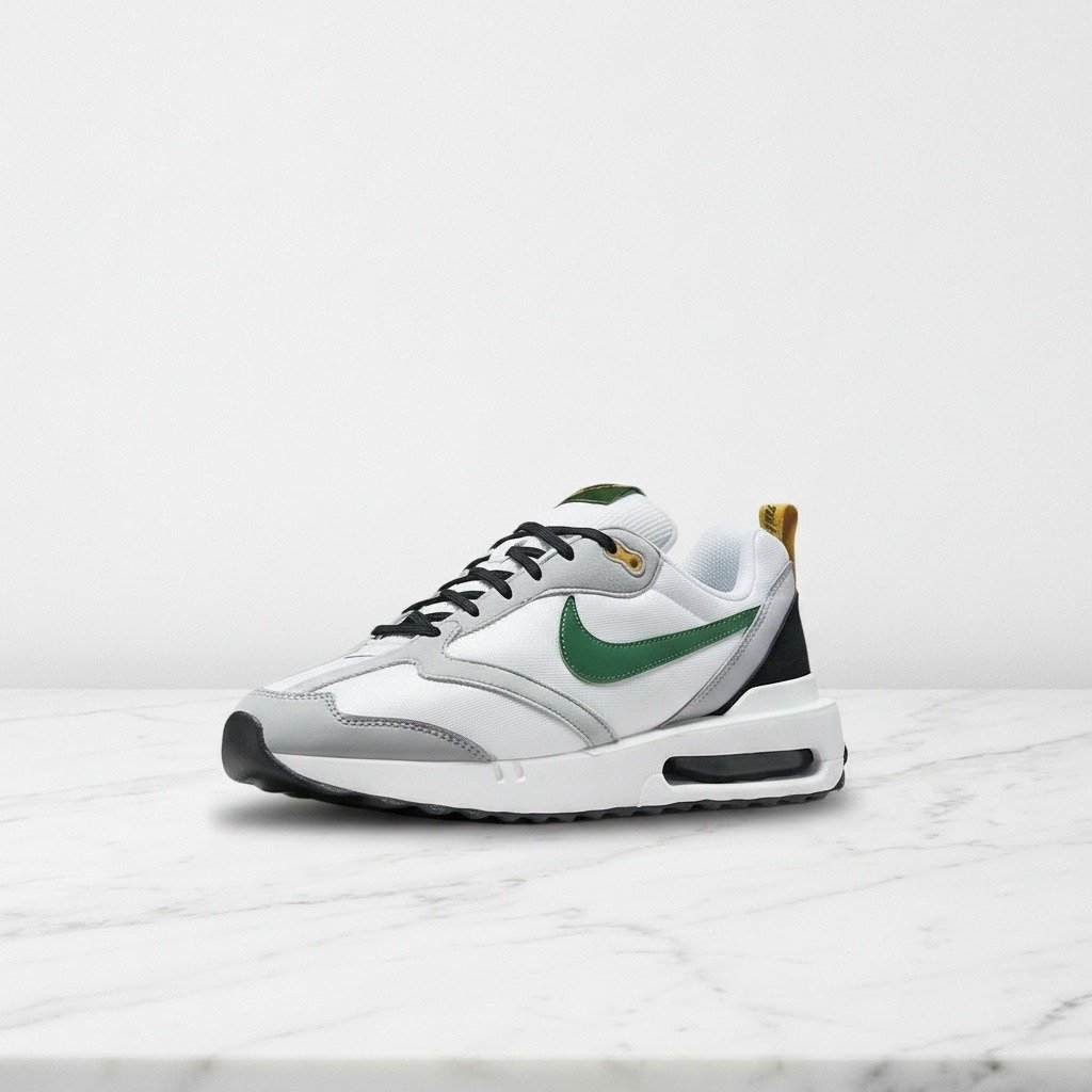 Buty sportowe Nike Air Max Dawn dla niego i dla niej, biel z szarością, wygodne na co dzień, syntetyk i siatka DM0013-101