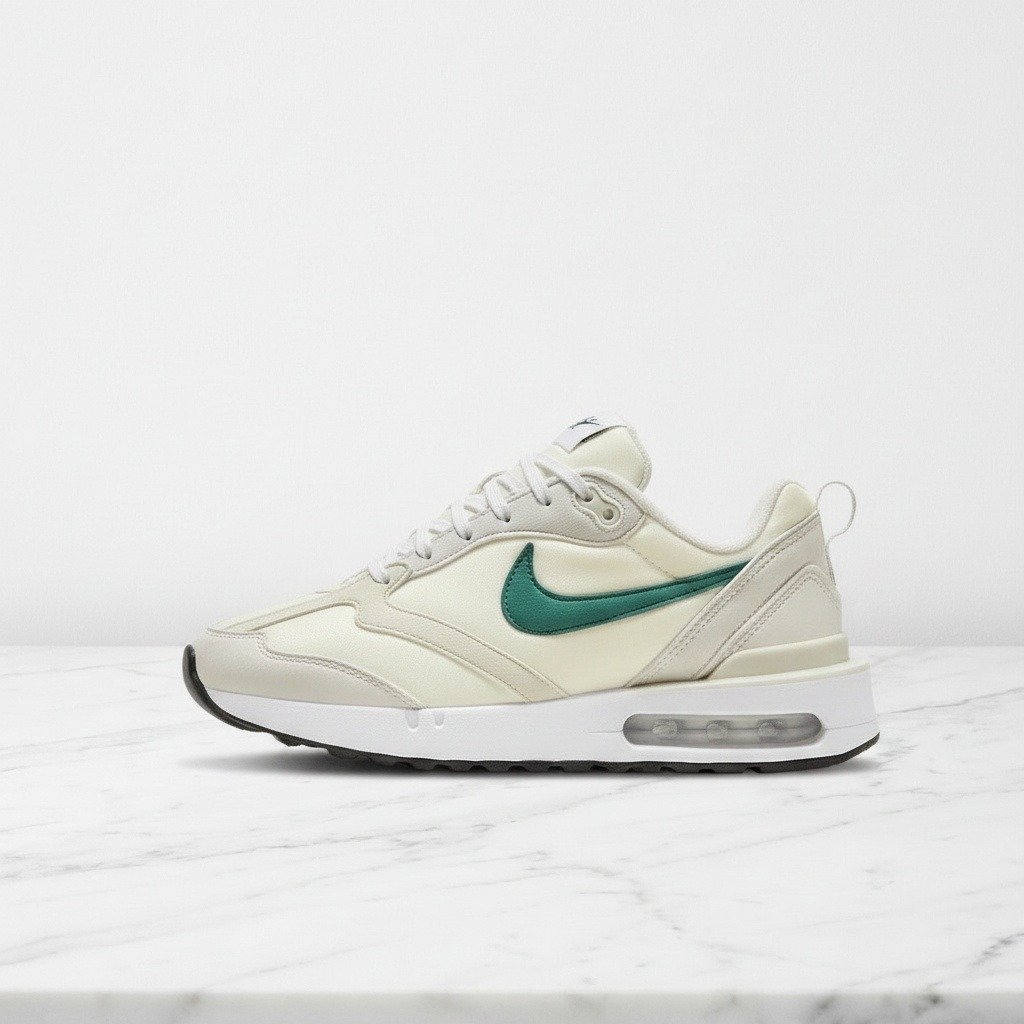 Buty Nike Air Max Dawn na co dzień, wygodne sneakersy unisex w kolorze kremowo zielonym, lekka siatkowa cholewka FD9916-131