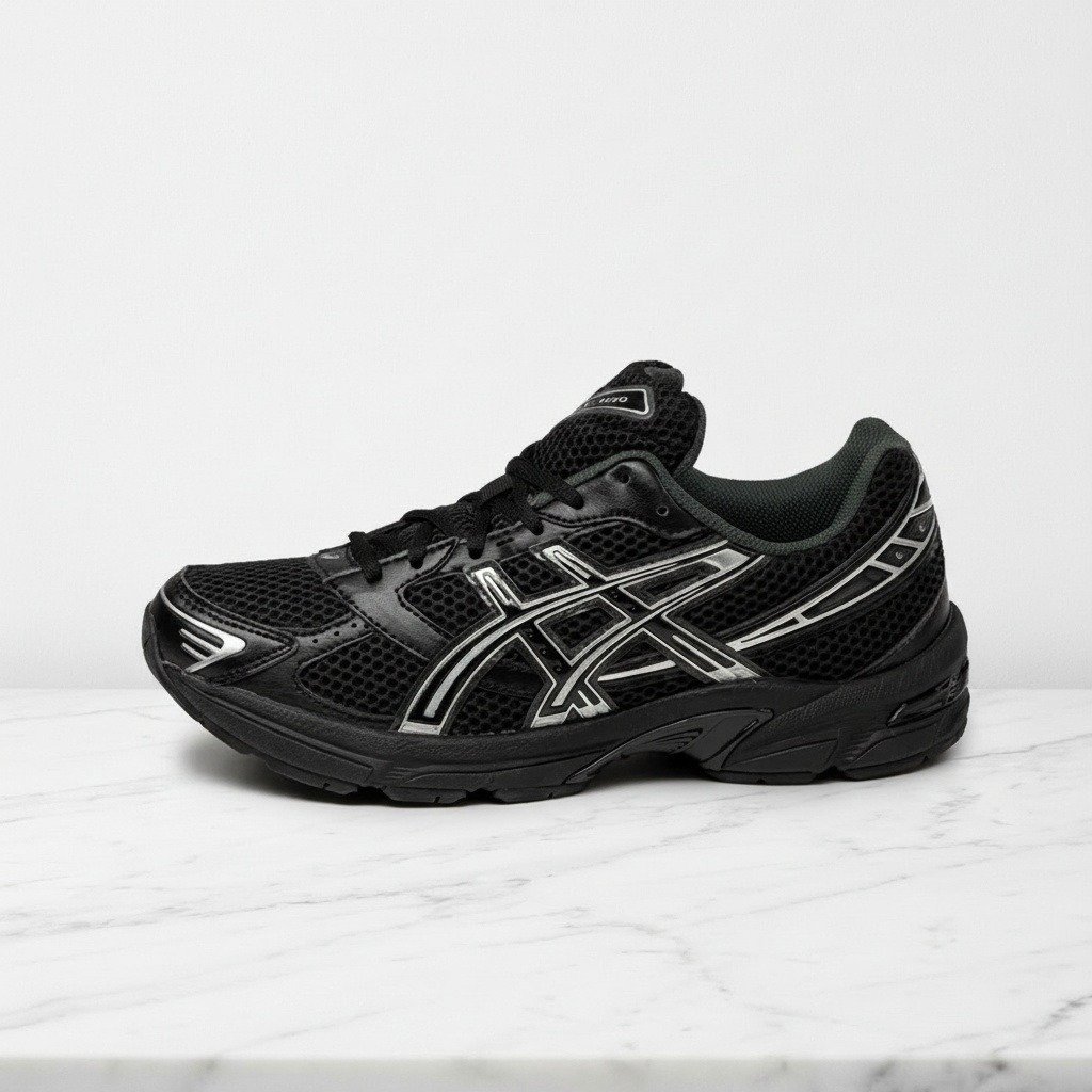 Buty ASICS Gel-1130 dla ciebie na co dzień, kolor czarny srebrny Black Pure Silver, wygodna amortyzacja GEL, unisex 1201A906-001