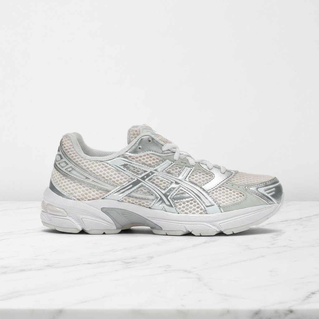 Sneakersy ASICS GEL-1130 dla niego i dla niej, wygodne na co dzień, różowo srebrne, siatka i syntetyk, 1203A609-700