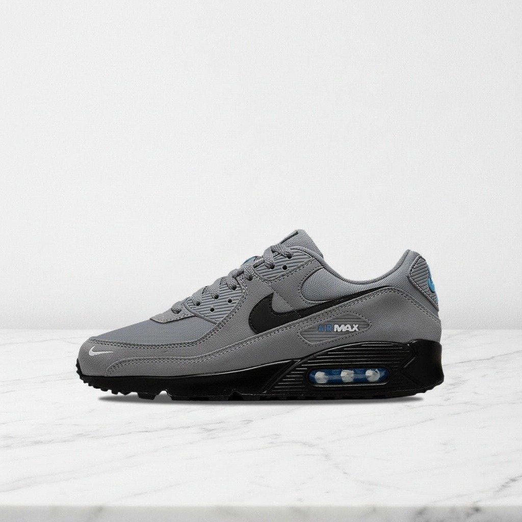 Sneakersy unisex Nike Air Max 90 Smoke Grey Light Photo Blue szary DO6706-002