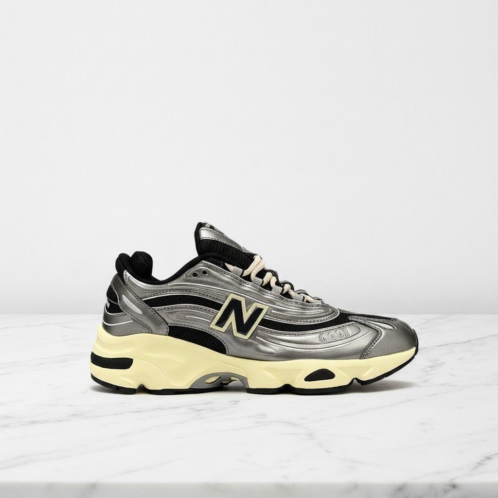 Na co dzień postaw na New Balance 1000 Silver Metallic, wygodne sneakersy unisex, srebrno-czarne, M1000SL