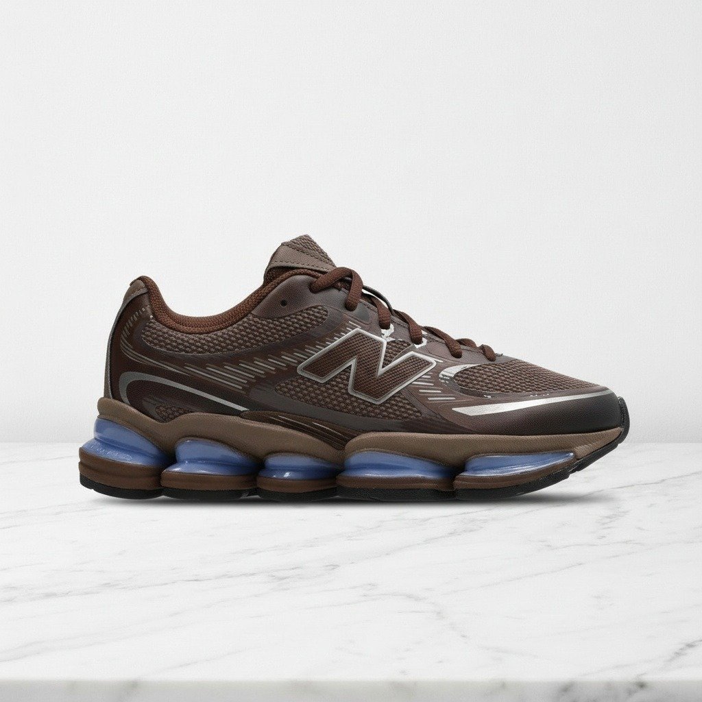 Buty sneakersy New Balance Abzorb 2000, brązowo-błękitne, wygodna amortyzacja Abzorb na co dzień, unisex U200076U