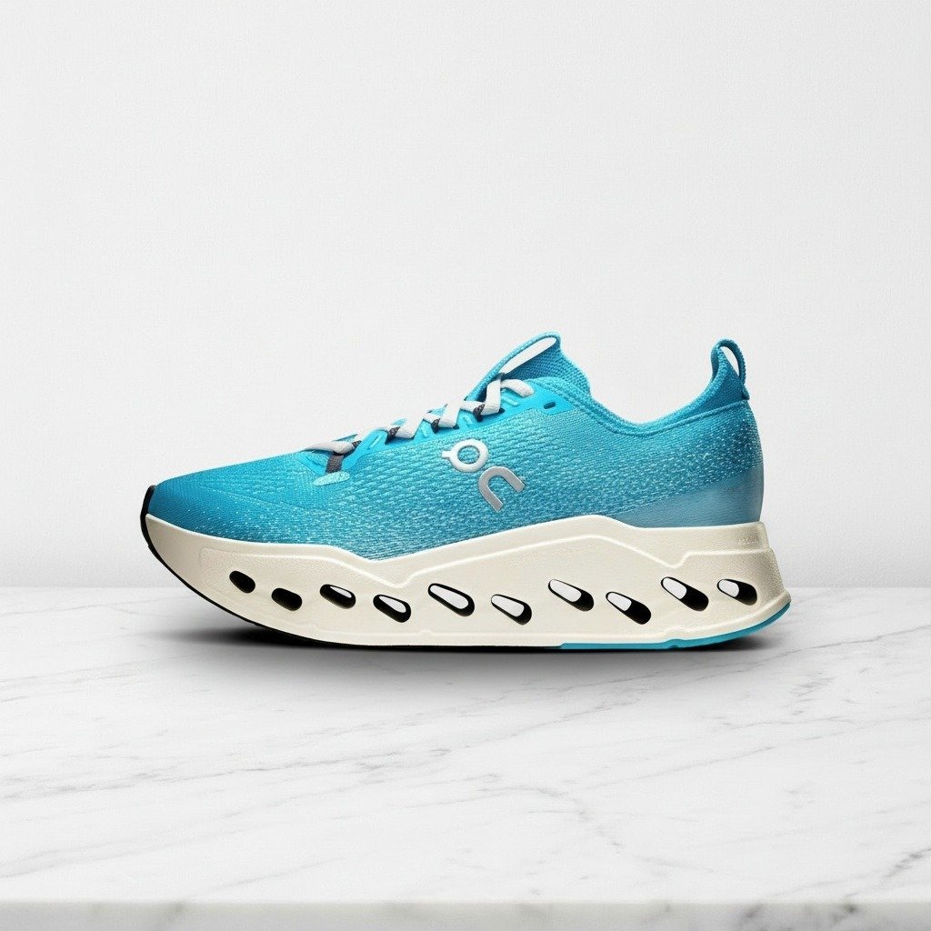 Buty ON Cloudsurfer Max na co dzień, błękit z bielą, wygodna siatka, unisex 3WF30224289