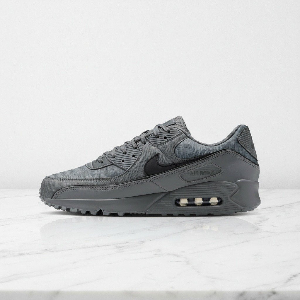 Buty Nike Air Max 90 Premium Smoke Grey Black na co dzień, unisex, wygodna amortyzacja Max Air, szaro czarne, HV4517-003
