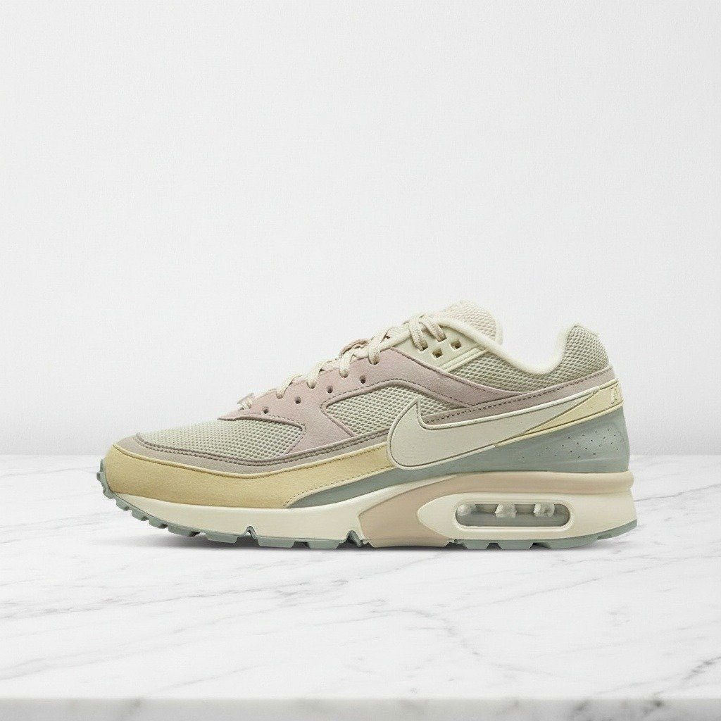 Nike Air Max BW na co dzień, wygodne sneakersy damskie, beżowo szare, skóra i siatka, amortyzacja pięty, idealne do wielu stylizacji DM9094-100