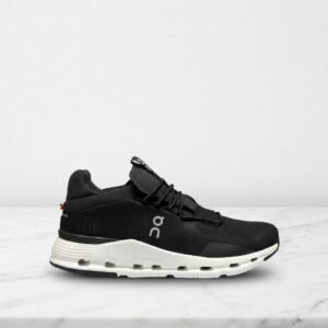 Buty sportowe On Cloudnova, wygodne na cały dzień, czarno-białe, unisex, miękka wyściełana pięta, 26-99116