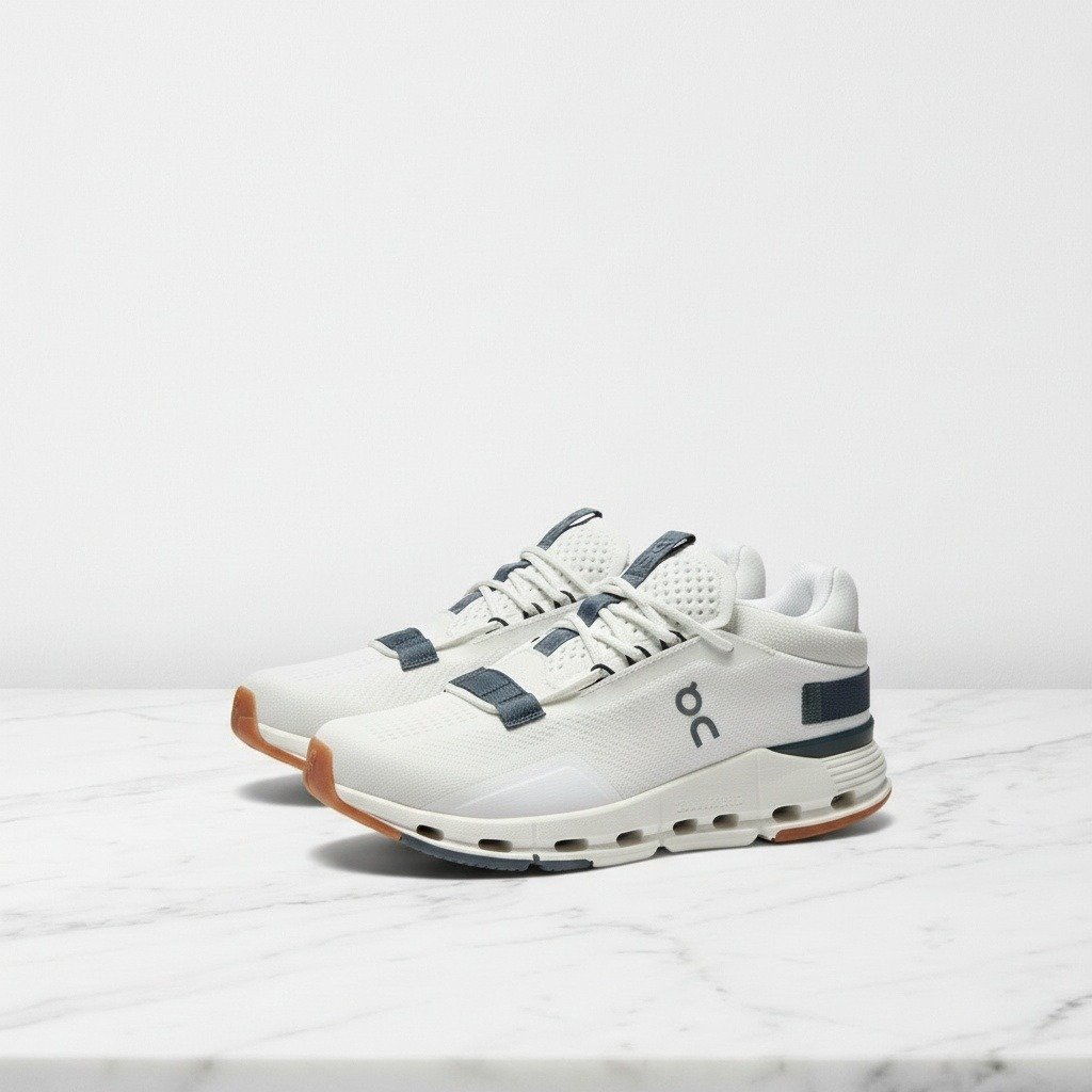 On Cloudnova 2, wygodne sneakersy unisex na co dzień, kremowo-szare, lekka amortyzacja 3ME30213427