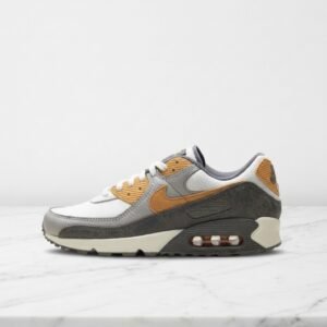Buty Nike Air Max 90 Premium Copper Moon College Grey na co dzień, wygodne, szaro-pomarańczowe, unisex, IB7467-029