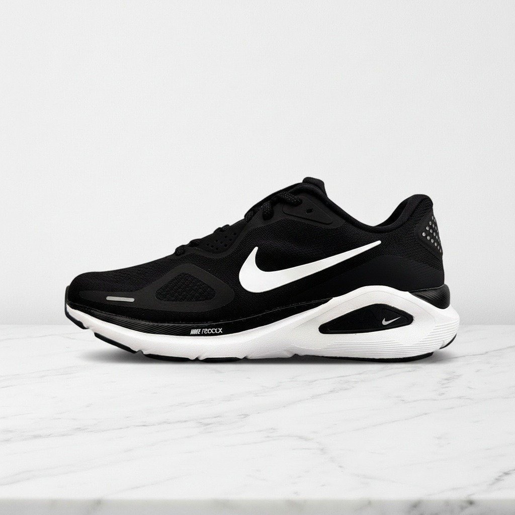 Buty do biegania Nike Structure 26, wygodne na co dzień, kolor czarno-biały, unisex, HJ1102-002