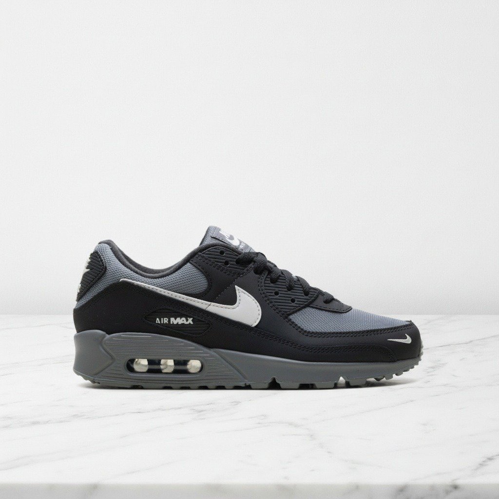 Nike Air Max 90 Anthracite Black, wygodne sneakersy unisex na co dzień, czarno-szare IM5989-010