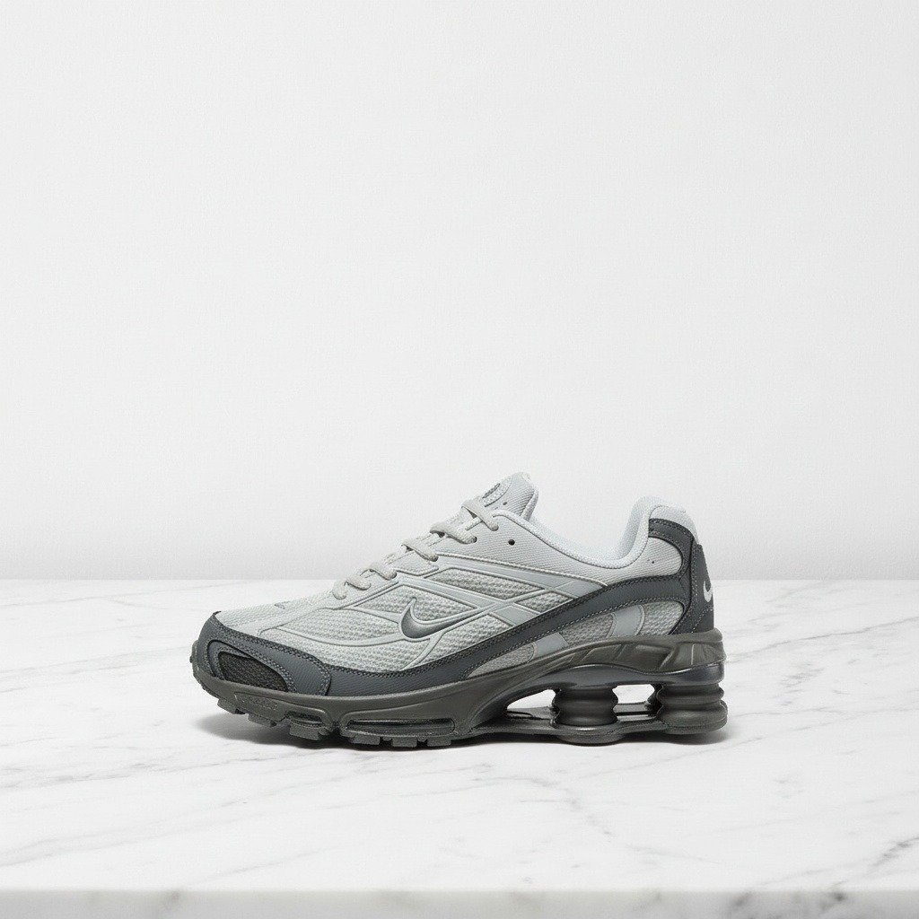 Buty męskie Nike Shox Ride 2, szare wielokolorowe, wygodna siatkowa cholewka na cały dzień, amortyzacja Shox z Max Air IR0047-001