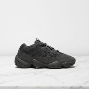 Buty adidas Yeezy 500 Utility Black na co dzień, unisex, wygodna masywna podeszwa, czarne, zamsz i siatka, F36640