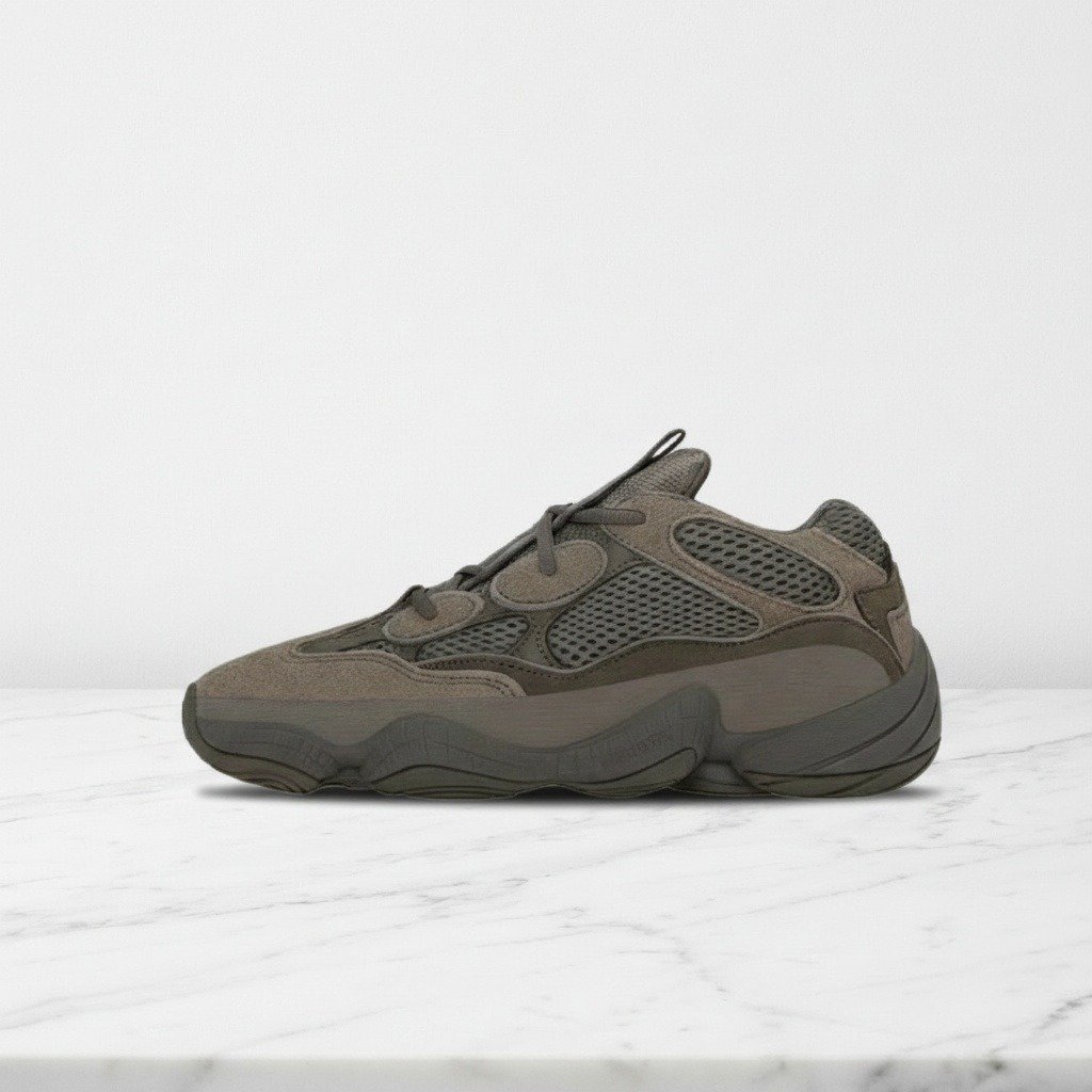 Buty Adidas Yeezy 500 Clay Brown, brązowe sneakersy unisex na co dzień, wygodna wkładka amortyzująca, chunky fason GX3606