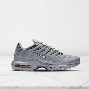 Buty męskie Nike Air Max Plus Wolf Grey, szare sneakersy na co dzień, siatkowa cholewka, wygodna amortyzacja Tuned Air 852630-021