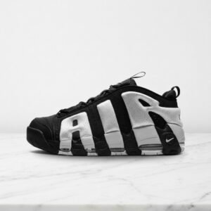 Buty sportowe Nike na co dzień, Air More Uptempo Low Black Photon Dust, wygodna amortyzacja Max Air, unisex, FZ3055-001