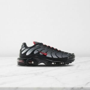 Buty męskie Nike Air Max Plus Black Gradient Red, wygodne sneakersy na co dzień, siatka i TPU CI2299-001