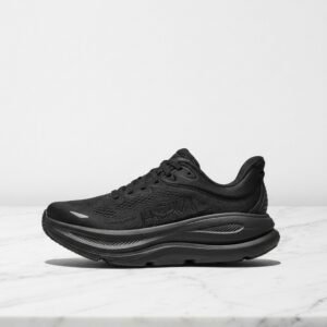 Hoka Bondi 9 Black Black, wygodne sneakersy unisex na co dzień, czarne, pasują do wielu stylizacji, 1162011-BBLC