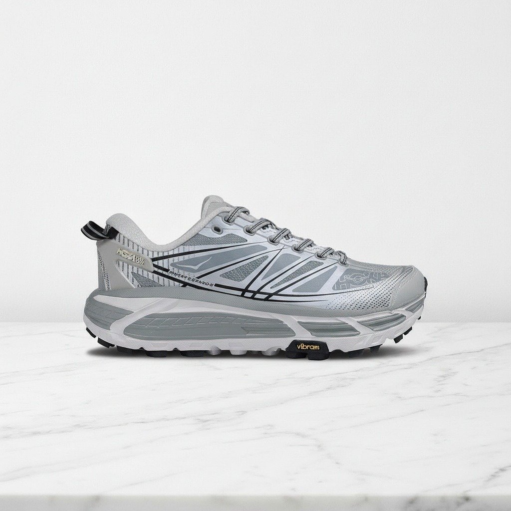 Hoka Mafate Speed 2 dla niego, Stellar Grey Galactic Grey, wygodne sneakersy na co dzień, szaro białe 1126851-SRYG