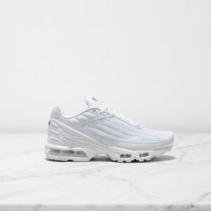 Buty męskie Nike Air Max Plus 3, biały Triple White, wygodna amortyzacja Max Air na cały dzień, oddychająca siateczka, CW1417-100
