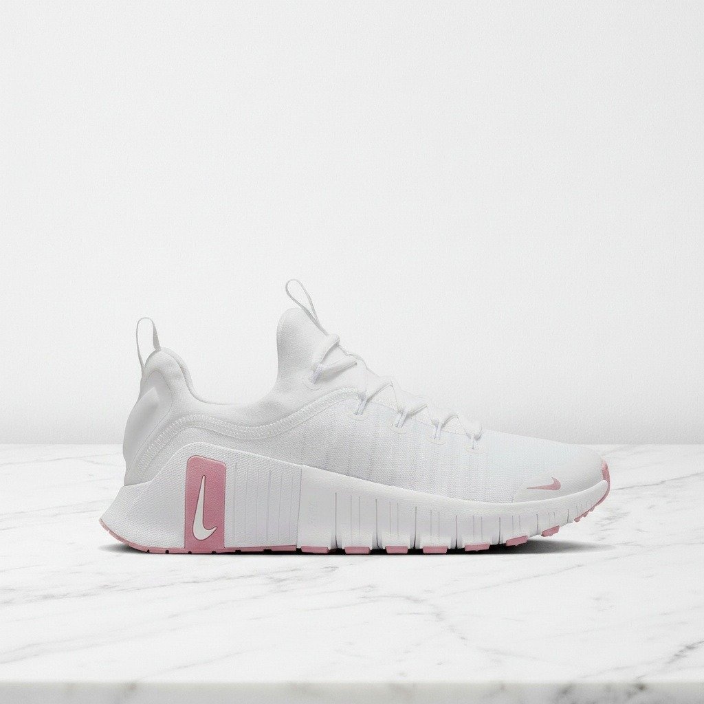 Buty treningowe Nike Metcon 6 White/White/Elemental Pink dla ciebie na co dzień i na siłownię, damskie, biało-różowe, FJ7126-106