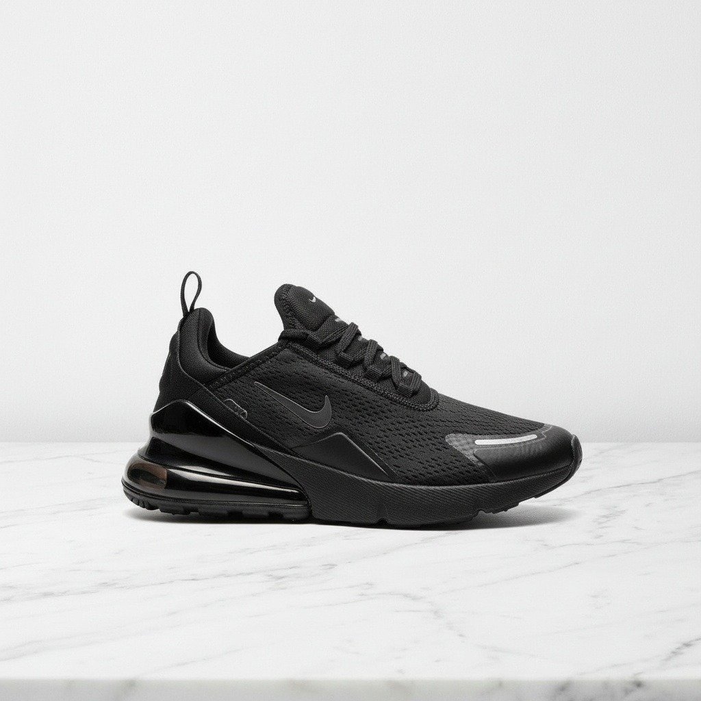 Na co dzień postaw na Nike Air Max 270 Premium, wygodne sneakersy unisex w czerni i srebrze, poduszka Max Air, IO9884-002