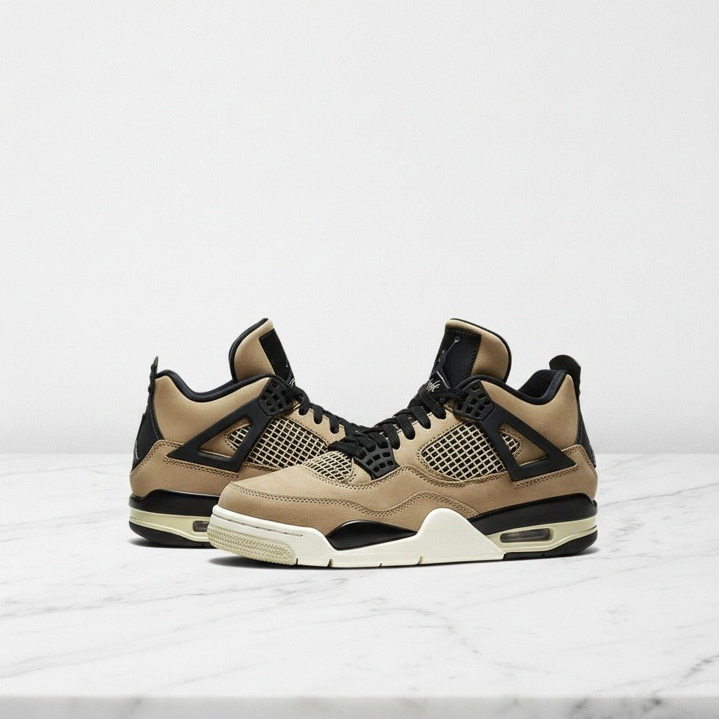 Sneakersy unisex Air Jordan 4 Mushroom brązowy, czarny AQ9129-200
