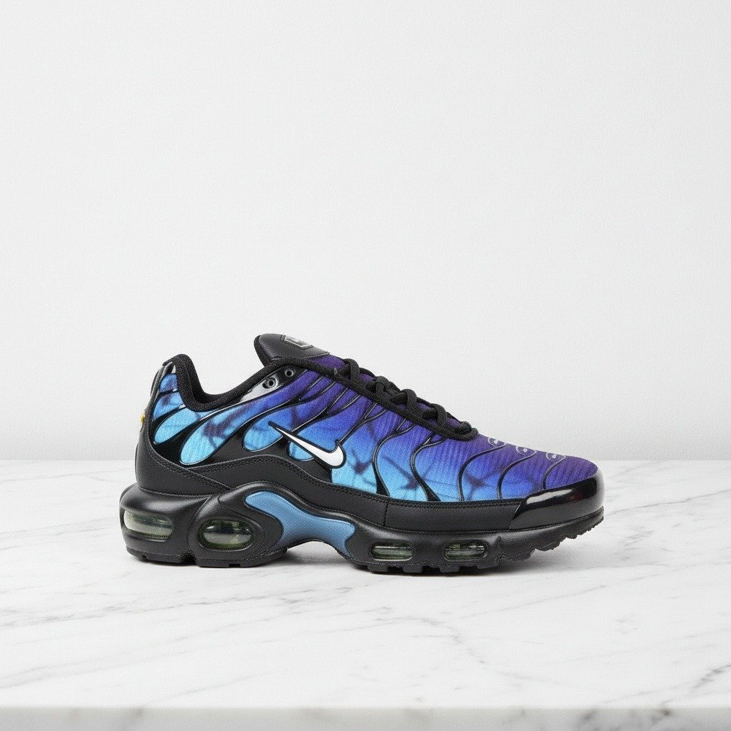 Buty Nike Air Max Plus 25th Anniversary na co dzień, unisex, czarno fioletowe, wygodna amortyzacja Air, FV0393-001
