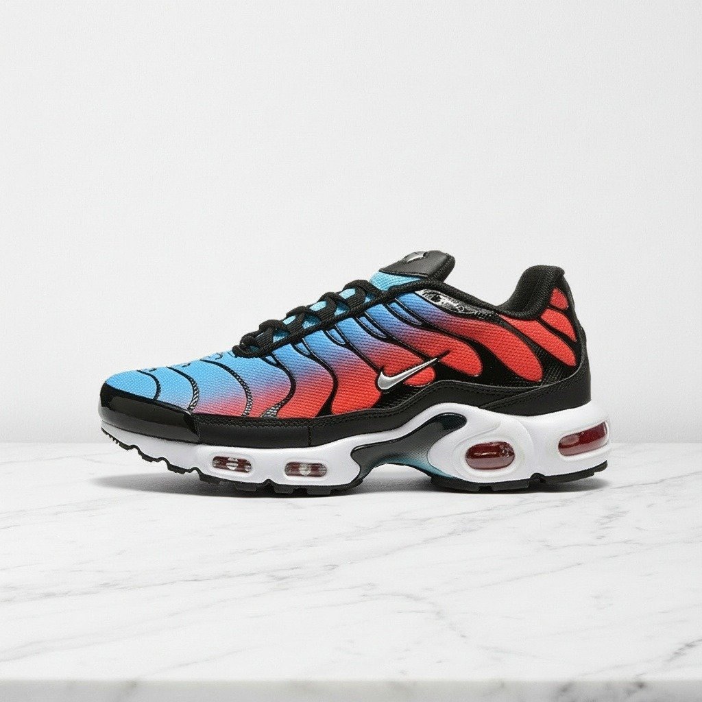 Buty sportowe Nike Air Max Plus Šarena dla niego, wygodne na co dzień, czarno czerwone, męskie HF5386-001