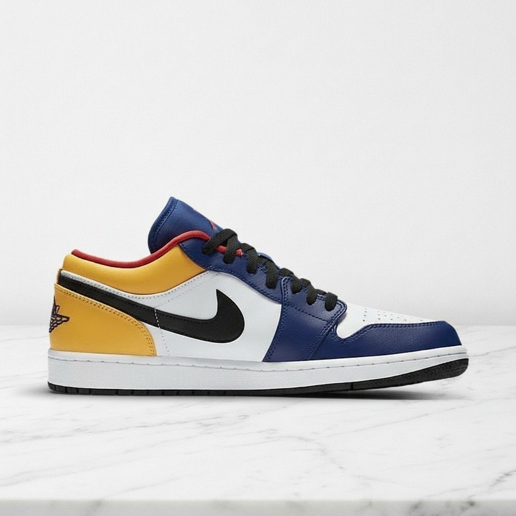 Buty Air Jordan 1 Low dla Ciebie na co dzień, biało niebieskie, wygodne, unisex, 553558-123