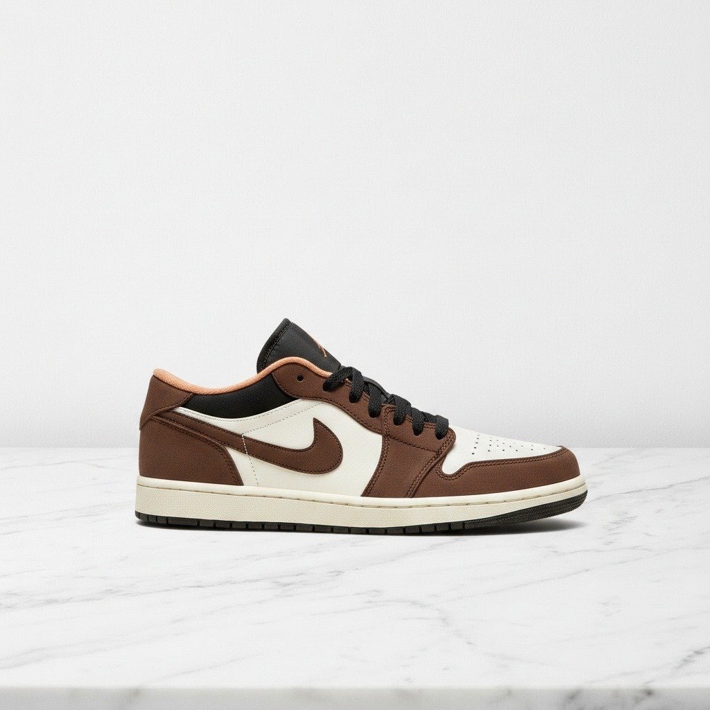 Buty Air Jordan 1 Low Mocha, unisex, wygodne na co dzień, brązowo beżowe, skóra i zamsz, idealne do codziennych stylizacji, DC6991-200