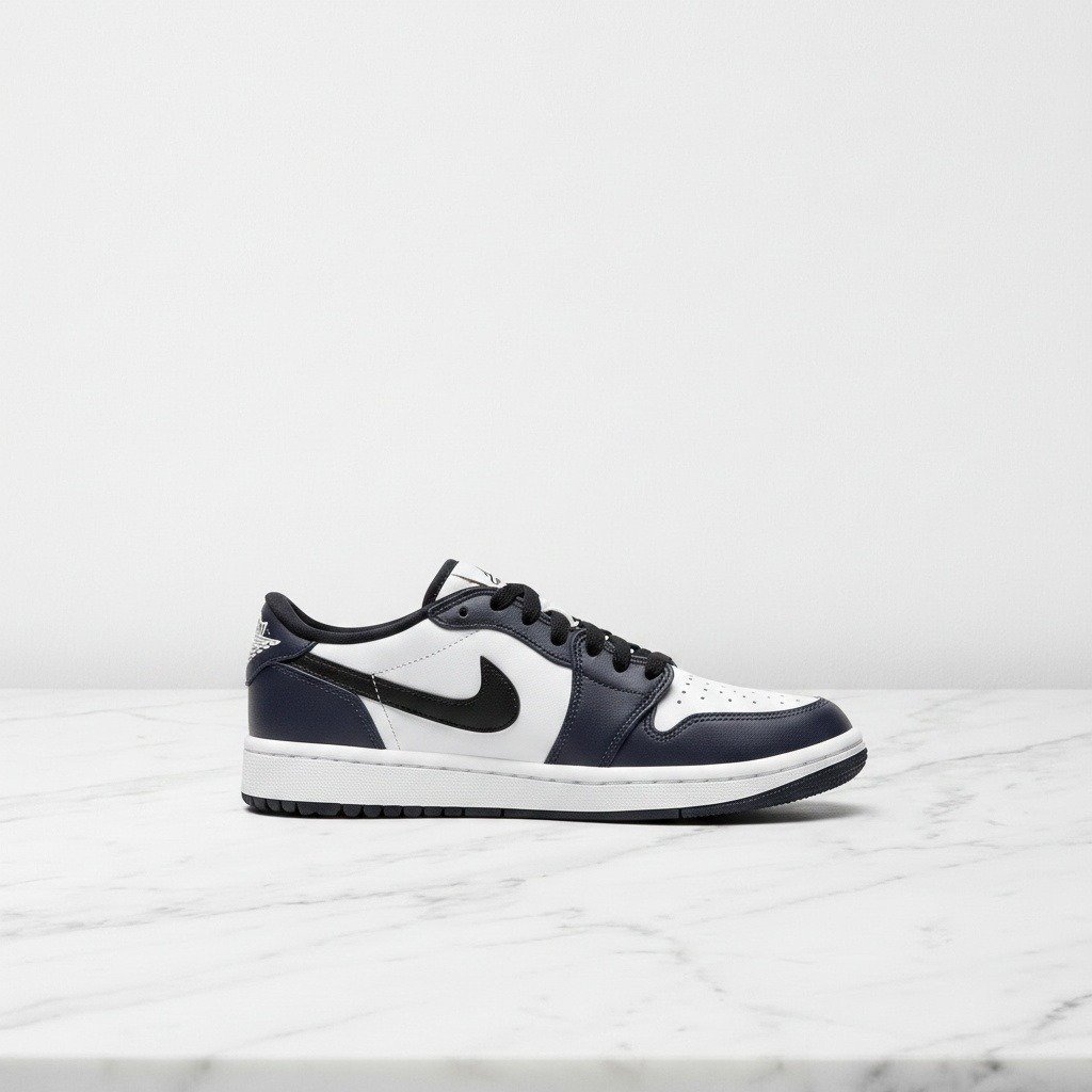 Buty Air Jordan 1 Low Golf Midnight Navy, unisex, skórzane, na co dzień i na golfa, DD9315-104