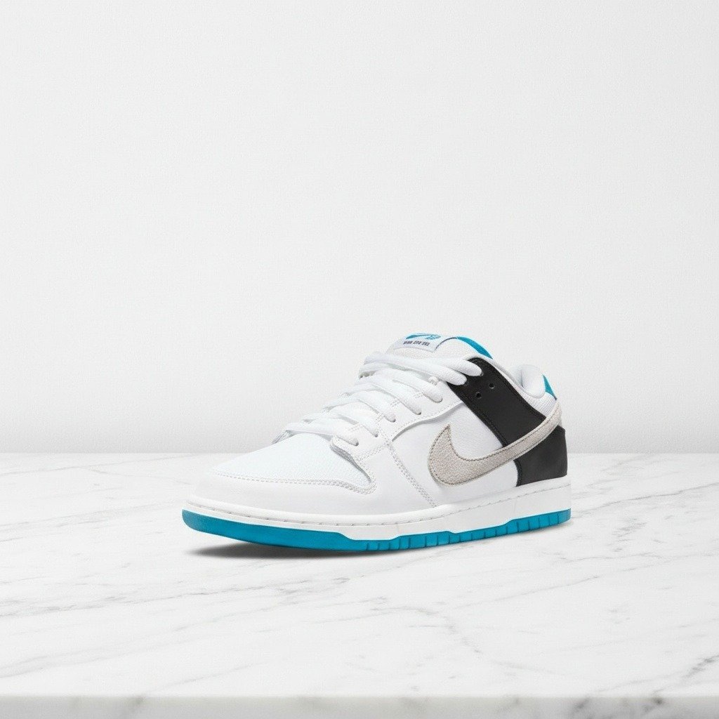 Buty Nike Dunk Low Pro Laser Blue na co dzień, unisex, biało-błękitne, wygodna amortyzacja Zoom Air BQ6817-101