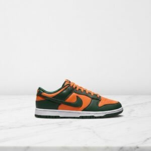 Buty Nike Dunk Low Retro Miami na co dzień, unisex, wygodne skórzane sneakersy zielono-pomarańczowe, do wielu stylizacji DD1391-300