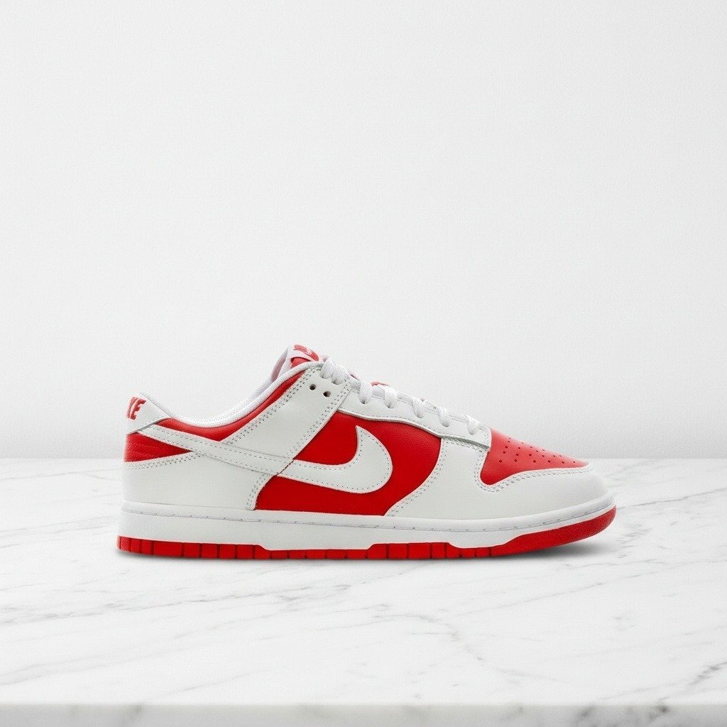 Buty Nike Dunk Low Championship Red na co dzień, unisex, czerwono-białe, wygodna pianka w środku DD1391-600