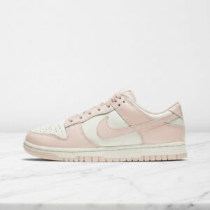 Nike Dunk Low Orange Pearl, wygodne sneakersy damskie na co dzień, beż i róż, skórzana cholewka DD1503-102