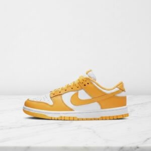 Buty Nike Dunk Low Laser Orange, wygodne sneakersy unisex na co dzień, skórzane, pomarańczowo-białe, pasują do wielu stylizacji DD1503-800