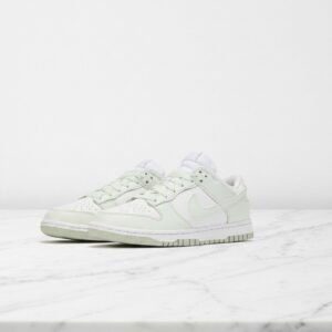 Nike Dunk Low Next Nature White Mint, wygodne sneakersy unisex na co dzień, biel z miętą, skóra naturalna, DN1431-102