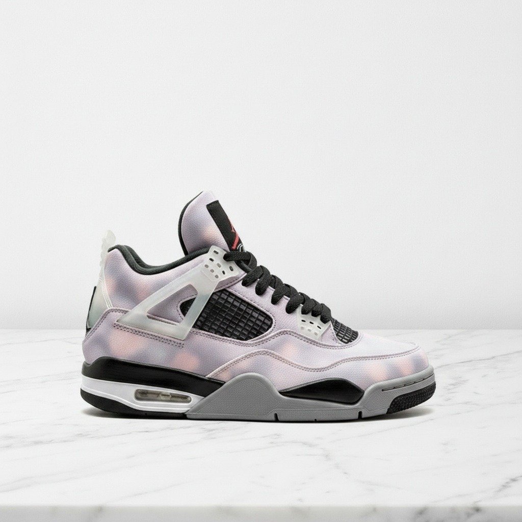 Air Jordan 4 SE Zen Master, codzienne sneakersy unisex, fiolet i biel, skóra i siatka, wygodna amortyzacja na cały dzień DH7138-506