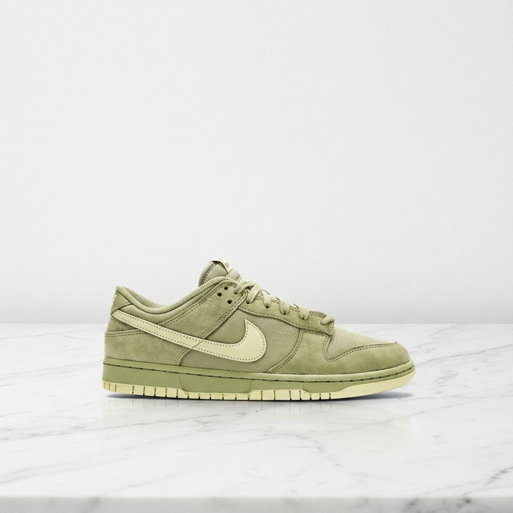 Nike Dunk Low Retro PRM na co dzień, zielone khaki, wygodne sneakersy unisex FB8895-300
