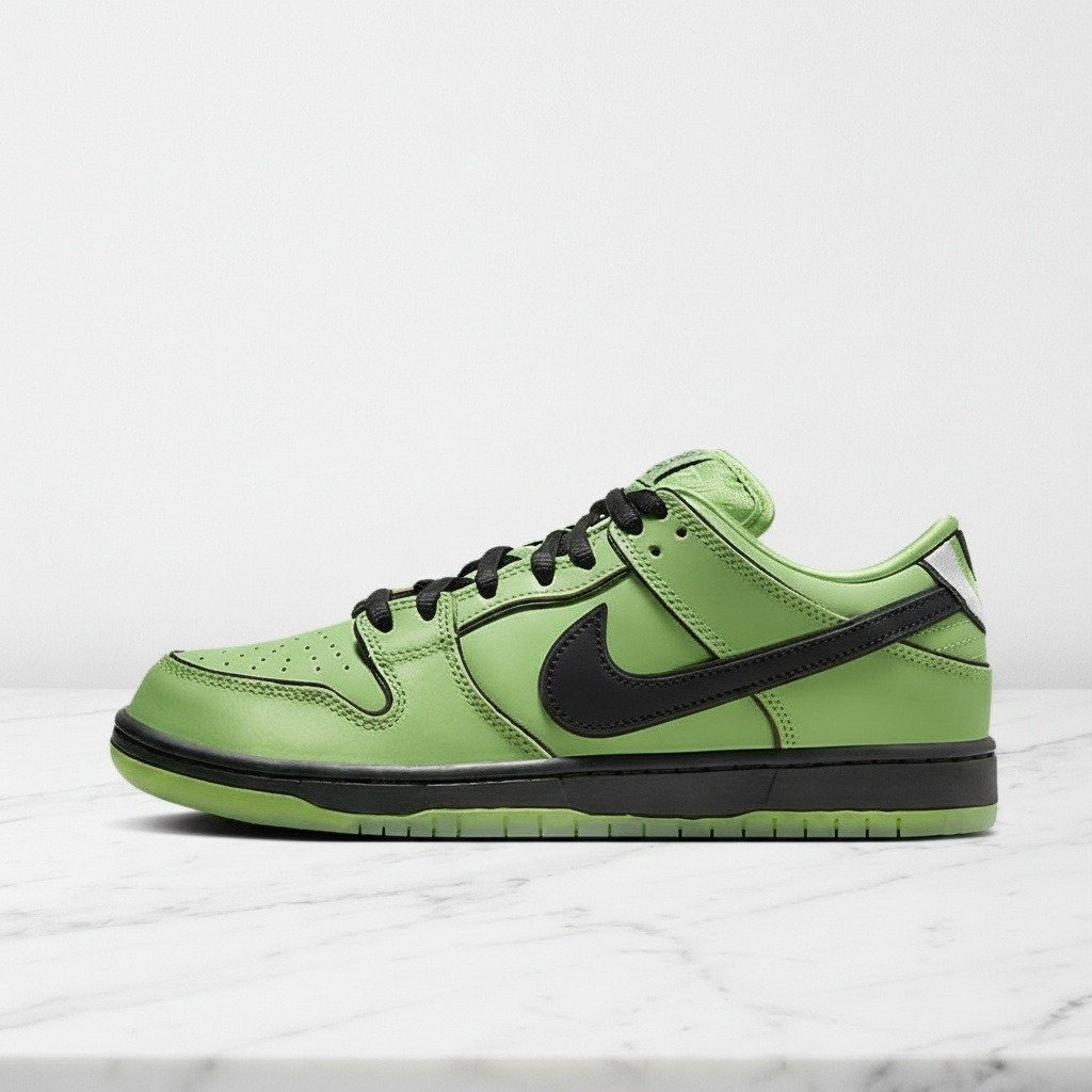 Buty Nike Dunk Low Pro dla ciebie na co dzień, Powerpuff Girls Buttercup, zielono czarne, unisex, FZ8319-300